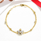 Varken Koningin 18k Stevig Gouden Diamond Bracelet 0.22ct voor de Gift van de Vergaderingspartij