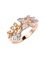 Rose Gold 18 Karaathuwelijk Ring Butterfly Diamond 0.24ct VERSUS Duidelijkheid