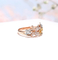 Rose Gold 18 Karaathuwelijk Ring Butterfly Diamond 0.24ct VERSUS Duidelijkheid
