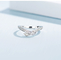 Sjaal gevormd 18k-Witgoud Diamond Rings 0.22ct voor Overeenkomst