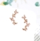 Vlinder 18K Gouden Diamond Earrings 0.22ct om Briljante Besnoeiing voor Vrouwen