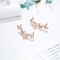 Vlinder 18K Gouden Diamond Earrings 0.22ct om Briljante Besnoeiing voor Vrouwen