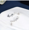 De aangepaste 18k-Oorringen van de de Veernagel van Witgouddiamond earrings 0.38ct Zilveren