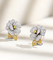 0.33ct het Witgoud Diamond Earrings van Camellia Flower Earrings Ladies 18k