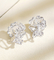0.33ct het Witgoud Diamond Earrings van Camellia Flower Earrings Ladies 18k