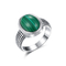 925 Sterling Silver Malachite Ring Round Gestalte gegeven Malachiettrouwringen voor Vrouwen