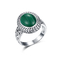 925 Sterling Silver Malachite Ring Round Gestalte gegeven Malachiettrouwringen voor Vrouwen