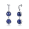 Birthstone 925 Sterling Silver Gemstone Earrings 8x8mm Oorringen van de Lapis lazulidaling