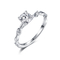1.50g 925 Zilveren Diamond Rings Noble Round Diamond-Verlovingsringen