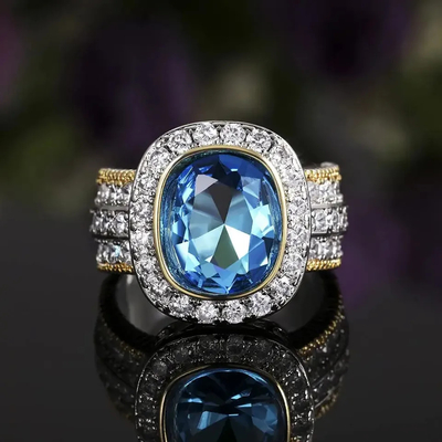 Paarhuwelijk 925 Zilveren Ringen van CZ, 4.20g Sterling Silver Diamond Engagement Rings