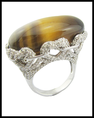Glanzende jubileum edelsteen ringen in sterling zilver tijger oogsteen sterling zilver band ring sterling zilver uniek