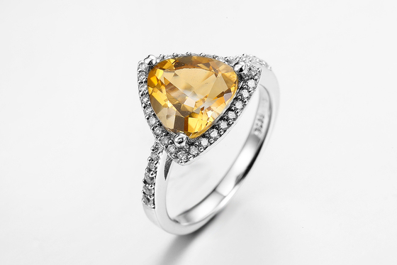 Unisex- de Verlovingsring4.84g Gele Citroengeel van November Birthstone