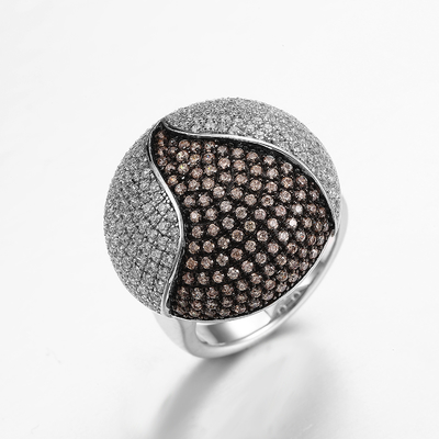 AMERIKAANSE CLUB VAN AUTOMOBILISTENrang 925 Zilveren de Ringen9.8g Sterling Silver Round Cut Engagement Reeks van CZ